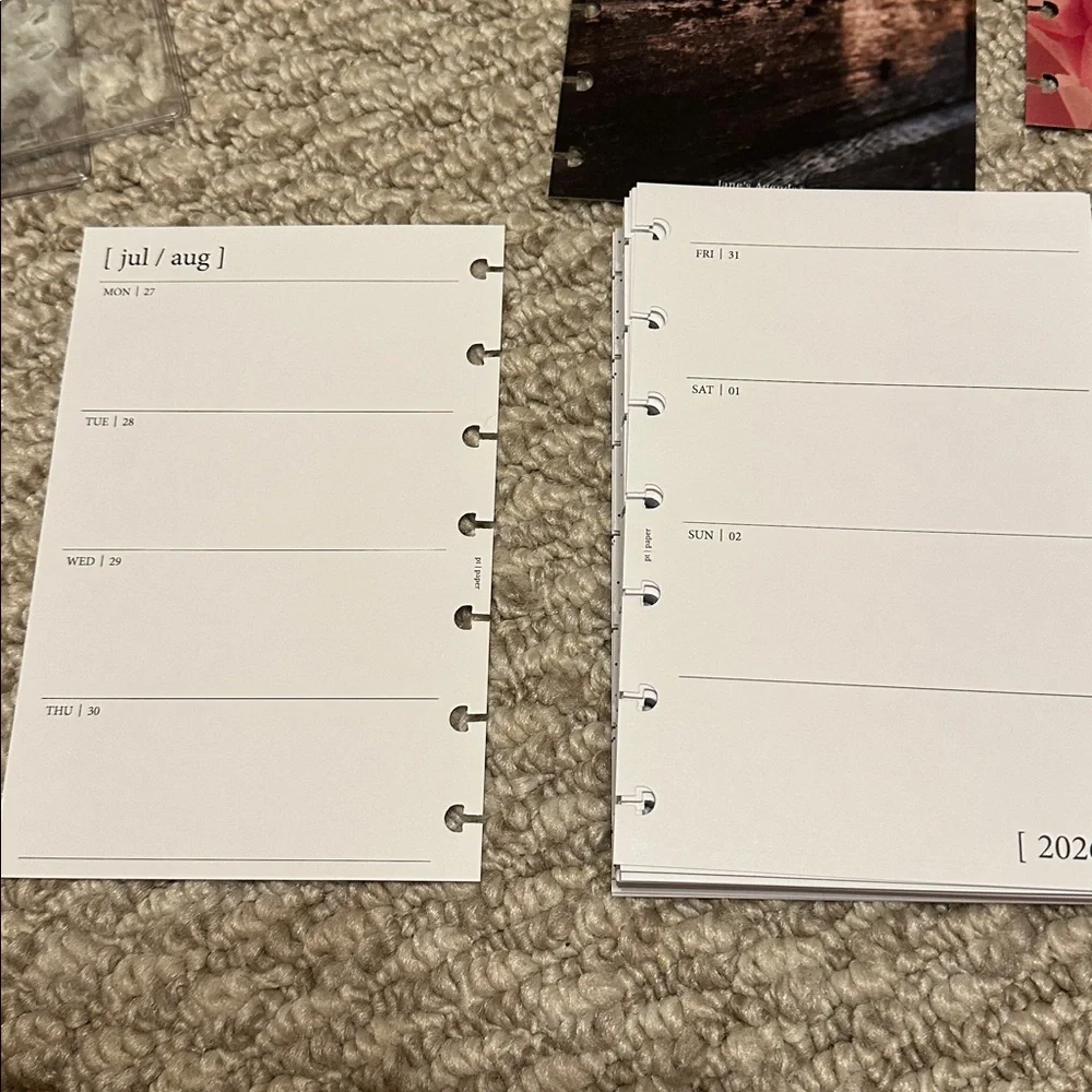 Jane’s Agenda Mini Discbound Dashboards,Dividers, Etsy Weekly Planner Aug-June